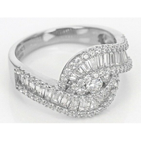 Cubic Zirconia Ring Rhodium Over Sterling Silver - Bella Luce - Size 6 - Picture 2 of 5